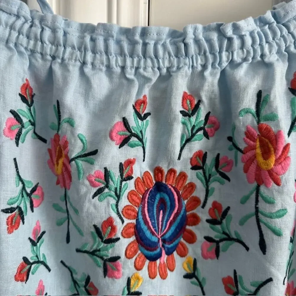 100% Linen Philosophy Republic Clothing Embroidered Dress Size: Small - Picture 5 of 11
